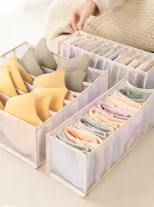 1 hộp đựng đồ lót, tủ quần áo tất nữ loại ngăn kéo, đồ lót áo ngực, hộp đựng lưới dày, đồ trang trí Halloween, trang phục Halloween, đồ trang trí mùa thu, đồ trang trí lễ hội - Màu be - Xem 6