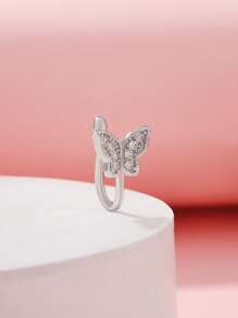 水鑽蝴蝶鼻環