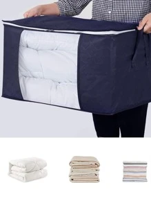 3入組素色衣服收納袋 - 藏蓝色 - 查看 3