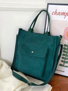Minimalist Tote Bag - Green - View 1