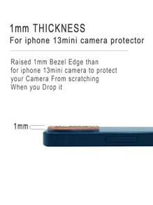 1入組水鑽裝飾攝像頭鋼化膜 - 乾枯玫瑰色 - 查看 3