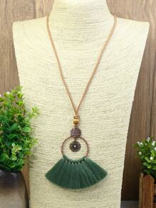 EMERY ROSE 3入組流蘇吊墜項鍊 - 彩色 - 查看 6