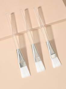 Makeup Tool Soft Fur Silicone Facial Sheet Brush, Makeup Brush, Foundation Brush, Smear Facial Sheet Mud Tool 3pcs - Clear - View 2