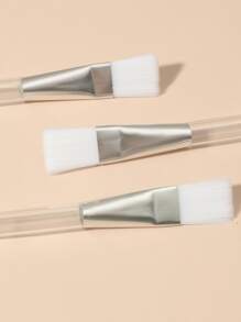 Makeup Tool Soft Fur Silicone Facial Sheet Brush, Makeup Brush, Foundation Brush, Smear Facial Sheet Mud Tool 3pcs - Clear - View 3