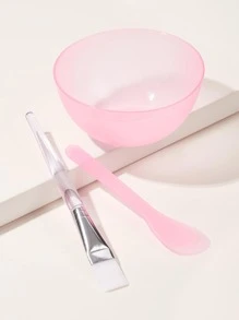 DIY面膜軟碗和面膜勺和面膜刷DIY自製面膜工具套裝水療工具3入組