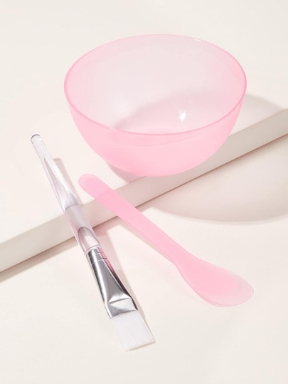 Diy prześcieradło do twarzy miękka miska + prześcieradło do twarzy łyżka + prześcieradło do twarzy szczotka Diy domowe prześcieradło do twarzy zestaw narzędzi Spa narzędzie 3 sztuk