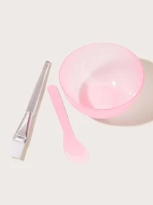 DIY面膜軟碗和面膜勺和面膜刷DIY自製面膜工具套裝水療工具3入組