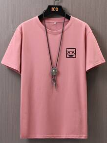 Manfinity Hypemode Tops Nam Hoạt hình Giải trí - Màu Hồng  San hô - Xem 1