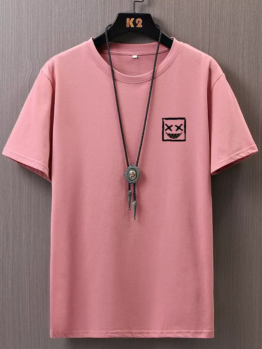 Manfinity Hypemode Tops Nam Hoạt hình Giải trí - Màu Hồng  San hô - Xem 1