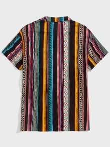 GENTILAND Men Mixed Print Shirt - Multicolor - View 2