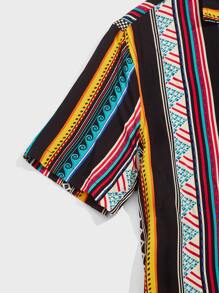 GENTILAND Men Mixed Print Shirt - Multicolor - View 4