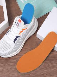 3pairs Colorblock Shoes Insoles - Blue - View 3