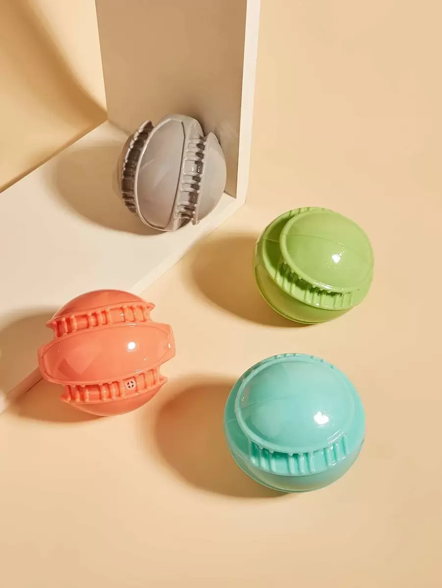 1pc Ball Shaped Random Color Pet Chew Toy - Multicolor - View 1