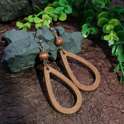 Water Drop Decor Drop Earrings
