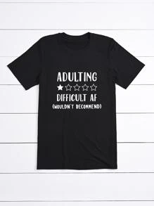 Calvaya 加大字母图案 T 恤，女式夏季上衣