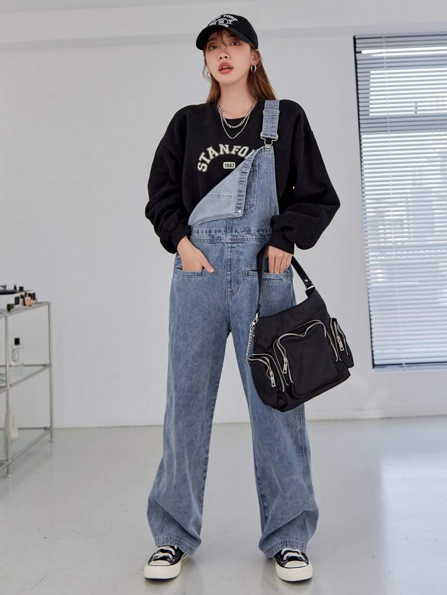 DAZY Peto De Mezclilla Con Bolsillo En El Frente - Lavado ligero - Ver 1