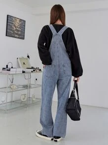 DAZY Peto De Mezclilla Con Bolsillo En El Frente - Lavado ligero - Ver 2