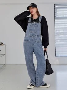 DAZY Peto De Mezclilla Con Bolsillo En El Frente - Lavado ligero - Ver 4