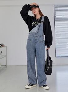 DAZY Peto De Mezclilla Con Bolsillo En El Frente - Lavado ligero - Ver 6