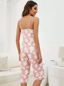 Bộ đồ ngủ Nữ Nơ Bướm Xù nhỏ Hoa Thanh lịch - Nhiều màu - Xem 2