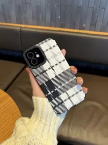 格紋手機外殼 - 黑色 - 查看 1