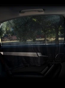 2入組磁性車側窗戶窗簾 - 黑色 - 查看 1