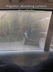 2入組磁性車側窗戶窗簾 - 黑色 - 查看 4