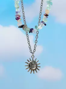 2 chiếc vòng cổ quyến rũ mặt trời - Nhiều màu - Xem 1