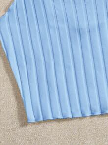 Muchica 小褶邊吊帶上衣 - 淺藍色 - 查看 3