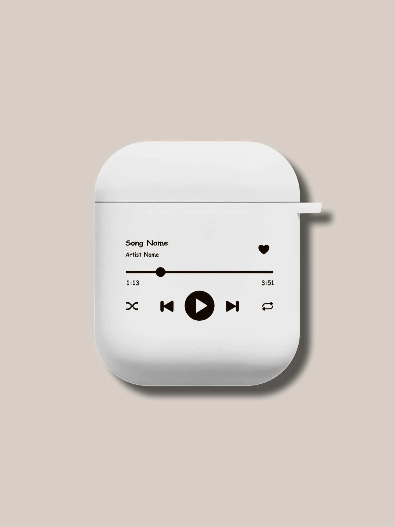 Hộp đựng máy nghe nhạc in tương thích với Airpods - trắng - Xem 1