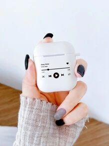 Hộp đựng máy nghe nhạc in tương thích với Airpods - trắng - Xem 2