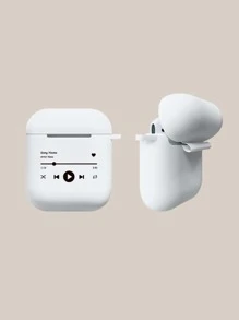 Hộp đựng máy nghe nhạc in tương thích với Airpods - trắng - Xem 3