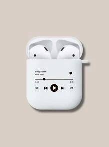 Hộp đựng máy nghe nhạc in tương thích với Airpods - trắng - Xem 4
