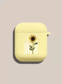 1 Vỏ bảo vệ Airpods Pro thế hệ 2 màu vàng sáng hoạt hình hình hoa hướng dương - Màu vàng - Xem 1