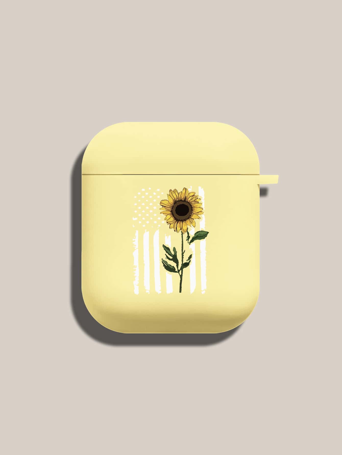 1 Vỏ bảo vệ Airpods Pro thế hệ 2 màu vàng sáng hoạt hình hình hoa hướng dương - Màu vàng - Xem 1