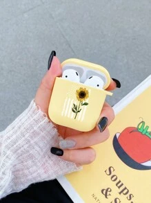 1 Vỏ bảo vệ Airpods Pro thế hệ 2 màu vàng sáng hoạt hình hình hoa hướng dương - Màu vàng - Xem 2