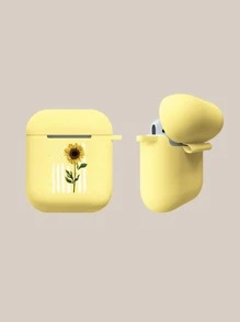 1 Vỏ bảo vệ Airpods Pro thế hệ 2 màu vàng sáng hoạt hình hình hoa hướng dương - Màu vàng - Xem 4