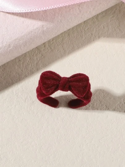 قطعة واحدة ميتالك ربطة عقدة الفراشة مخملي متجمع تصميم خاتم للنساء , مناسب الى ملابس يومية , مكتب , اجازة , هدية عيد ميلاد