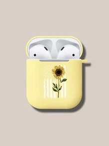 1 Vỏ bảo vệ Airpods Pro thế hệ 2 màu vàng sáng hoạt hình hình hoa hướng dương - Màu vàng - Xem 5