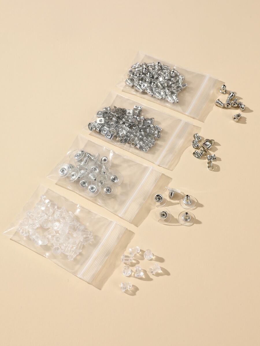Plugue traseiro do brinco 4pack - Prata - Visão 1