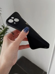 Heart Pattern Phone Case - Black - View 4