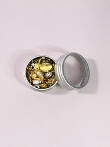 1 Hộp hỗn hợp mẫu trang trí nghệ thuật làm móng, phụ kiện làm móng, móng tay, mặt dây chuyền, đá quý làm móng - Nhiều màu - Xem 2