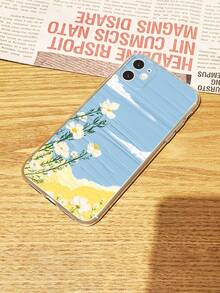 Flower Oil Painting Phone Case - Multicolor - View 2