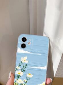 Flower Oil Painting Phone Case - Multicolor - View 3
