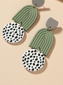 Hoa tai Đúng mốt - màu xanh lá - Xem 3