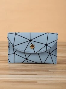 幾何圖案卡包 - 藍色 - 查看 1