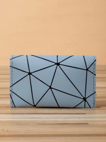 幾何圖案卡包 - 藍色 - 查看 3