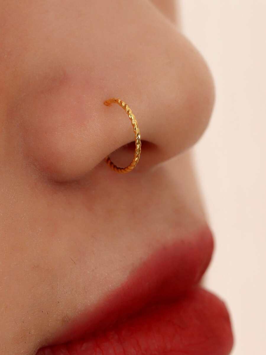 Vòng mũi đơn giản - Vàng - Xem 1