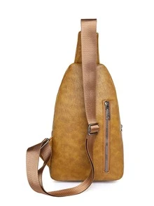 EMERY ROSE Vintage Tassel Decor Sling Bag - Yellow - View 6