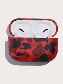 PC Sticker Camouflage Pattern Earphone Case - Red - View 1